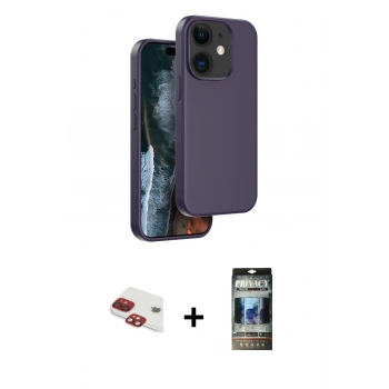 MARSİLYAN™- iPhone 11 Kılıf Kıvılcım Çizgi Serisi - Siyah 34D Hayalet Izgaralı Cam + Pers Alüminyum Kamera Lens - KI