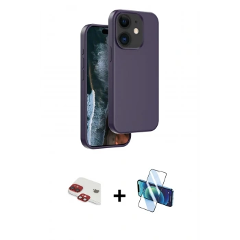 MARSİLYAN™- iPhone 11 Kılıf Kıvılcım Çizgi Serisi - Siyah 3D Antistatik Cam Ekran Koruyucu + Pers Alüminyum Kamera Lens - KI