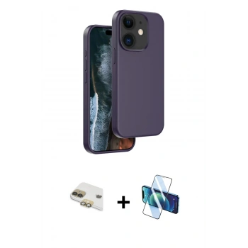 MARSİLYAN™- iPhone 11 Kılıf Kıvılcım Çizgi Serisi - Siyah 3D Antistatik Cam Ekran Koruyucu + Pers Alüminyum Kamera Lens - GD