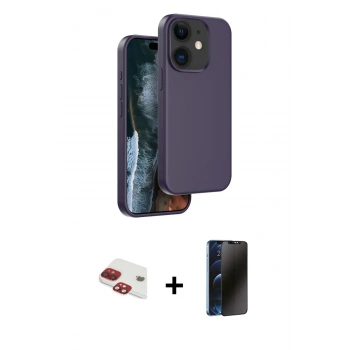 MARSİLYAN™- iPhone 11 Kılıf Kıvılcım Çizgi Serisi - Siyah 3D Antistatik Hayalet Cam Ekran Koruyucu + Pers Alüminyum Kamera Lens - KI