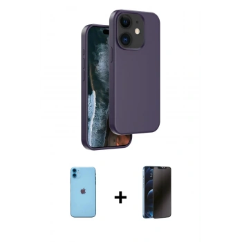MARSİLYAN™- iPhone 11 Kılıf Kıvılcım Çizgi Serisi - Siyah 3D Antistatik Hayalet Cam Ekran Koruyucu + Neon Fosforlu Kamera Lens - MI