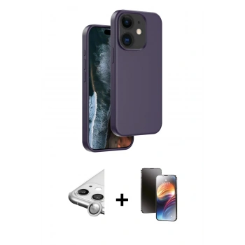 MARSİLYAN™- iPhone 11 Kılıf Kıvılcım Çizgi Serisi - Siyah 3D Antistatik Mat Seramik Nano Ekran Koruyucu + Raze Metal Kamera Lens - GS