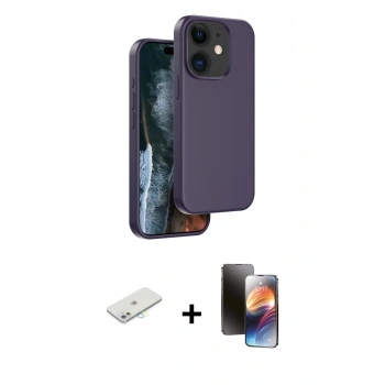 MARSİLYAN™- iPhone 11 Kılıf Kıvılcım Çizgi Serisi - Siyah 3D Antistatik Mat Seramik Nano Ekran Koruyucu + Renkli Kamera Lens Koruma Cam - SI