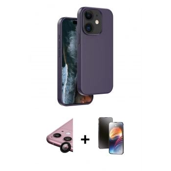 MARSİLYAN™- iPhone 11 Kılıf Kıvılcım Çizgi Serisi - Siyah 3D Antistatik Mat Seramik Nano Ekran Koruyucu + Raze Metal Kamera Lens - SH
