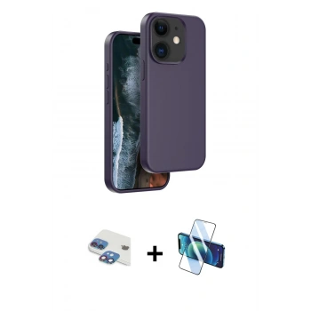 MARSİLYAN™- iPhone 11 Kılıf Kıvılcım Çizgi Serisi - Siyah 3D Antistatik Seramik Nano Ekran Koruyucu + Pers Alüminyum Kamera Lens - GI