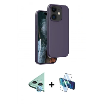 MARSİLYAN™- iPhone 11 Kılıf Kıvılcım Çizgi Serisi - Siyah 3D Antistatik Seramik Nano Ekran Koruyucu + Raze Metal Kamera Lens - MI