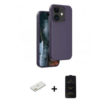 MARSİLYAN™- iPhone 11 Kılıf Kıvılcım Çizgi Serisi - Siyah 6D Antistatik Mat Seramik Hayalet Nano Ekran Koruyucu + Renkli Kamera Lens Koruma Cam - TU