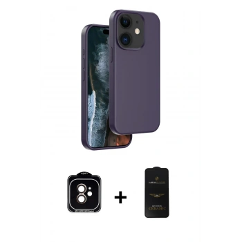 MARSİLYAN™- iPhone 11 Kılıf Kıvılcım Çizgi Serisi - Siyah 6D Antistatik Mat Seramik Hayalet Nano Ekran Koruyucu + PVD Metal Kamera Lens - TU