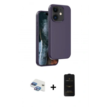 MARSİLYAN™- iPhone 11 Kılıf Kıvılcım Çizgi Serisi - Siyah 6D Antistatik Mat Seramik Hayalet Nano Ekran Koruyucu + Pers Alüminyum Kamera Lens - GI