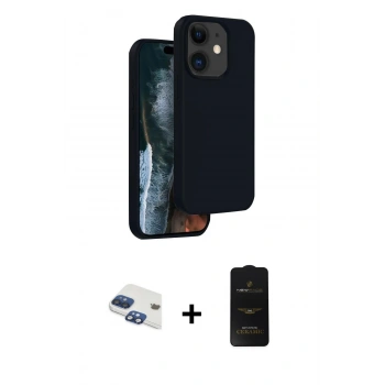 MARSİLYAN™- iPhone 11 Kılıf Kıvılcım Çizgi Serisi - Siyah 6D Antistatik Mat Seramik Hayalet Nano Ekran Koruyucu + Pers Alüminyum Kamera Lens - LT