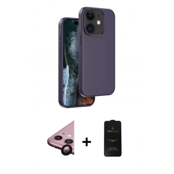 MARSİLYAN™- iPhone 11 Kılıf Kıvılcım Çizgi Serisi - Siyah 6D Antistatik Mat Seramik Hayalet Nano Ekran Koruyucu + Raze Metal Kamera Lens - SH