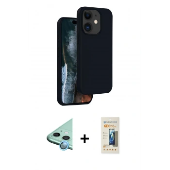 MARSİLYAN™- iPhone 11 Kılıf Kıvılcım Çizgi Serisi - Siyah 6D Mat Seramik Hayalet Nano Ekran Koruyucu + Raze Metal Kamera Lens - MI