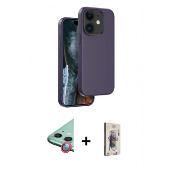 MARSİLYAN™- iPhone 11 Kılıf Kıvılcım Çizgi Serisi - Siyah Bilvis 3D Cam Ekran Koruyucu + Raze Metal Kamera Lens - KI