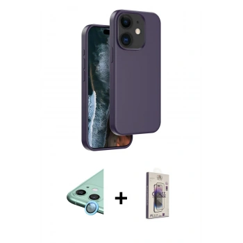 MARSİLYAN™- iPhone 11 Kılıf Kıvılcım Çizgi Serisi - Siyah Bilvis 3D Cam Ekran Koruyucu + Raze Metal Kamera Lens - MI