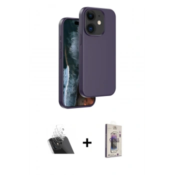 MARSİLYAN™- iPhone 11 Kılıf Kıvılcım Çizgi Serisi - Siyah Bilvis 3D Cam Ekran Koruyucu + Kamera Lens Koruma Cam - SF