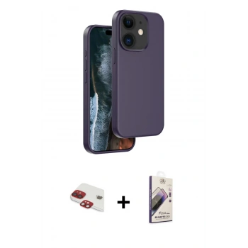 MARSİLYAN™- iPhone 11 Kılıf Kıvılcım Çizgi Serisi - Siyah Bilvis 3D Mat Cam Ekran Koruyucu + Pers Alüminyum Kamera Lens - KI