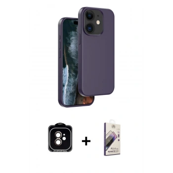 MARSİLYAN™- iPhone 11 Kılıf Kıvılcım Çizgi Serisi - Siyah Bilvis 3D Mat Cam Ekran Koruyucu + PVD Metal Kamera Lens - TU