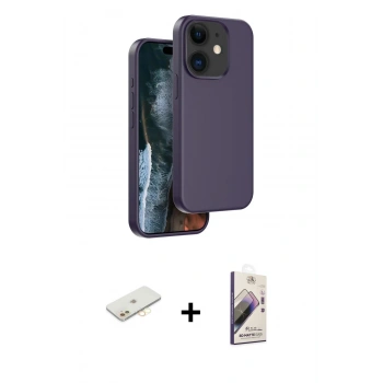 MARSİLYAN™- iPhone 11 Kılıf Kıvılcım Çizgi Serisi - Siyah Bilvis 3D Mat Cam Ekran Koruyucu + Renkli Kamera Lens Koruma Cam - SI