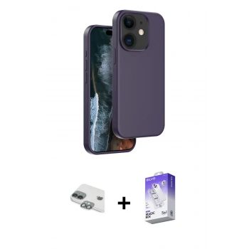 MARSİLYAN™- iPhone 11 Kılıf Kıvılcım Çizgi Serisi - Siyah Bilvis 5in1 3D Magic Cam Ekran Koruyucu + Pers Alüminyum Kamera Lens - YL