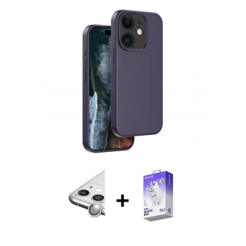 MARSİLYAN™- iPhone 11 Kılıf Kıvılcım Çizgi Serisi - Siyah Bilvis 5in1 3D Magic Cam Ekran Koruyucu + Raze Metal Kamera Lens - GS
