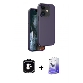 MARSİLYAN™- iPhone 11 Kılıf Kıvılcım Çizgi Serisi - Siyah Bilvis 5in1 5D Magic Hayalet Cam Ekran Koruyucu + PVD Metal Kamera Lens - TU