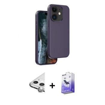 MARSİLYAN™- iPhone 11 Kılıf Kıvılcım Çizgi Serisi - Siyah Bilvis 5in1 5D Magic Hayalet Cam Ekran Koruyucu + Raze Metal Kamera Lens - GS