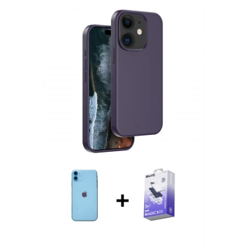 MARSİLYAN™- iPhone 11 Kılıf Kıvılcım Çizgi Serisi - Siyah Bilvis 5in1 5D Magic Hayalet Cam Ekran Koruyucu + Neon Fosforlu Kamera Lens - MI