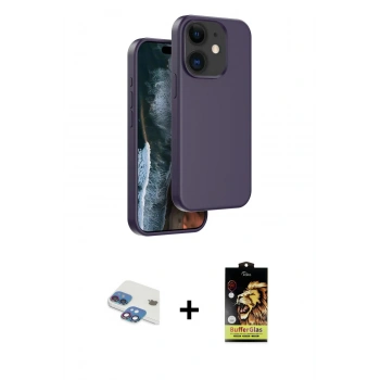 MARSİLYAN™- iPhone 11 Kılıf Kıvılcım Çizgi Serisi - Siyah Buffer Cam Ekran Koruyucu + Pers Alüminyum Kamera Lens - GI