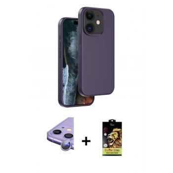 MARSİLYAN™- iPhone 11 Kılıf Kıvılcım Çizgi Serisi - Siyah Buffer Cam Ekran Koruyucu + Raze Metal Kamera Lens - MR