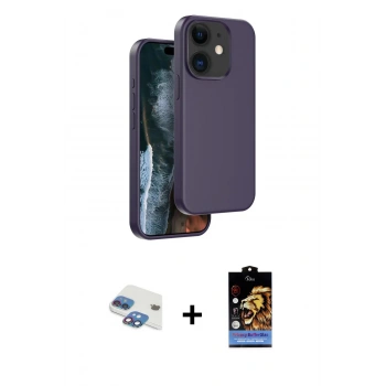 MARSİLYAN™- iPhone 11 Kılıf Kıvılcım Çizgi Serisi - Siyah Buffer Hayalet Cam Ekran Koruyucu + Pers Alüminyum Kamera Lens - GI