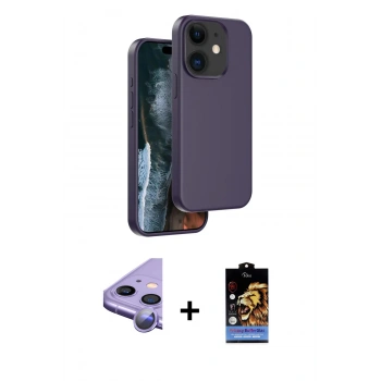 MARSİLYAN™- iPhone 11 Kılıf Kıvılcım Çizgi Serisi - Siyah Buffer Hayalet Cam Ekran Koruyucu + Raze Metal Kamera Lens - MR