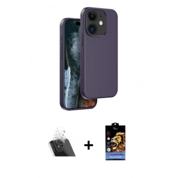 MARSİLYAN™- iPhone 11 Kılıf Kıvılcım Çizgi Serisi - Siyah Buffer Hayalet Cam Ekran Koruyucu + Kamera Lens Koruma Cam - SF