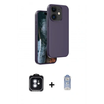 MARSİLYAN™- iPhone 11 Kılıf Kıvılcım Çizgi Serisi - Siyah Joko Magic 5D Cam + PVD Metal Kamera Lens - MI