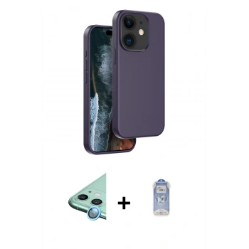 MARSİLYAN™- iPhone 11 Kılıf Kıvılcım Çizgi Serisi - Siyah Joko Magic 5D Cam + Raze Metal Kamera Lens - MI