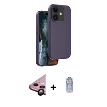 MARSİLYAN™- iPhone 11 Kılıf Kıvılcım Çizgi Serisi - Siyah Joko Magic 5D Cam + Raze Metal Kamera Lens - SH