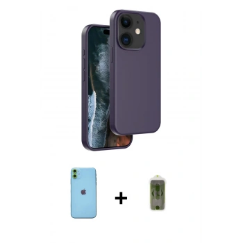 MARSİLYAN™- iPhone 11 Kılıf Kıvılcım Çizgi Serisi - Siyah Joko Magic 5D Hayalet Cam + Neon Fosforlu Kamera Lens - YL