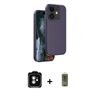 MARSİLYAN™- iPhone 11 Kılıf Kıvılcım Çizgi Serisi - Siyah Joko Magic 5D Hayalet Cam + PVD Metal Kamera Lens - TU