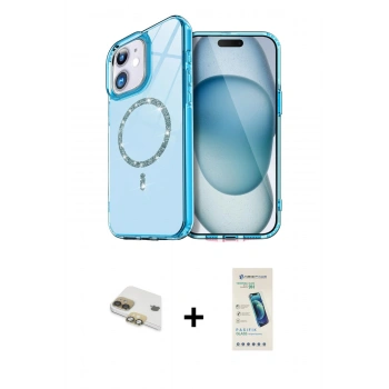 MARSİLYAN™- iPhone 11 Kılıf Kıvılcım Form Prime - Şeffaf Pasifik Cam Ekran Koruyucu + Pers Alüminyum Kamera Lens - GD