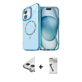 MARSİLYAN™- iPhone 11 Kılıf Kıvılcım Form Prime - Şeffaf Uv Polymer Nano Ekran Koruyucu + Raze Metal Kamera Lens - GS