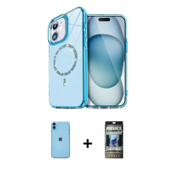 MARSİLYAN™- iPhone 11 Kılıf Kıvılcım Form Prime - Siyah 34D Hayalet Izgaralı Cam + Neon Fosforlu Kamera Lens - MI