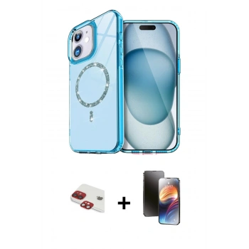 MARSİLYAN™- iPhone 11 Kılıf Kıvılcım Form Prime - Siyah 3D Antistatik Mat Seramik Nano Ekran Koruyucu + Pers Alüminyum Kamera Lens - KI