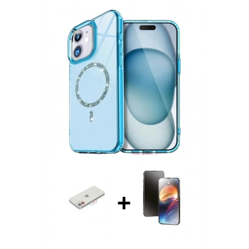 MARSİLYAN™- iPhone 11 Kılıf Kıvılcım Form Prime - Siyah 3D Antistatik Mat Seramik Nano Ekran Koruyucu + Renkli Kamera Lens Koruma Cam - PE