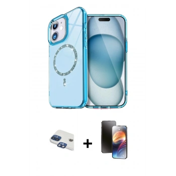 MARSİLYAN™- iPhone 11 Kılıf Kıvılcım Form Prime - Siyah 3D Antistatik Mat Seramik Nano Ekran Koruyucu + Pers Alüminyum Kamera Lens - LT