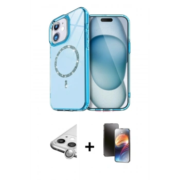 MARSİLYAN™- iPhone 11 Kılıf Kıvılcım Form Prime - Siyah 3D Antistatik Mat Seramik Nano Ekran Koruyucu + Raze Metal Kamera Lens - GS