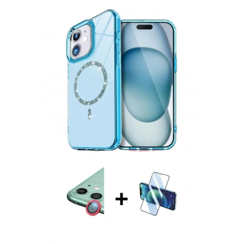 MARSİLYAN™- iPhone 11 Kılıf Kıvılcım Form Prime - Siyah 3D Antistatik Seramik Nano Ekran Koruyucu + Raze Metal Kamera Lens - KI