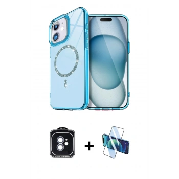 MARSİLYAN™- iPhone 11 Kılıf Kıvılcım Form Prime - Siyah 3D Antistatik Seramik Nano Ekran Koruyucu + PVD Metal Kamera Lens - MI