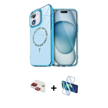 MARSİLYAN™- iPhone 11 Kılıf Kıvılcım Form Prime - Siyah 3D Antistatik Seramik Nano Ekran Koruyucu + Pers Alüminyum Kamera Lens - KI