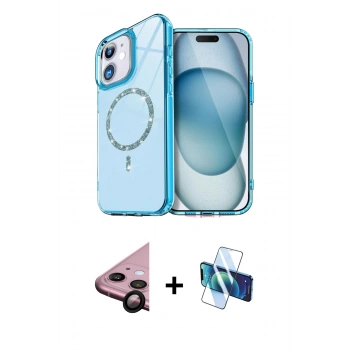 MARSİLYAN™- iPhone 11 Kılıf Kıvılcım Form Prime - Siyah 3D Antistatik Seramik Nano Ekran Koruyucu + Raze Metal Kamera Lens - SH