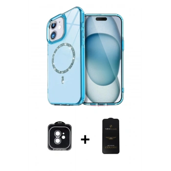 MARSİLYAN™- iPhone 11 Kılıf Kıvılcım Form Prime - Siyah 6D Antistatik Mat Seramik Hayalet Nano Ekran Koruyucu + PVD Metal Kamera Lens - YL