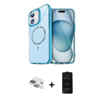 MARSİLYAN™- iPhone 11 Kılıf Kıvılcım Form Prime - Siyah 6D Antistatik Mat Seramik Hayalet Nano Ekran Koruyucu + Pers Alüminyum Kamera Lens - YL